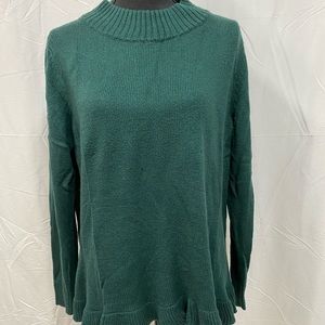Green mock neck sweater